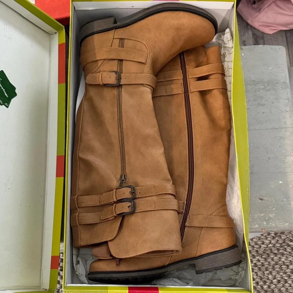 BareTraps Tan‎ Over the Knee Boots size 9 New in Box